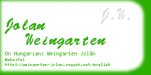 jolan weingarten business card